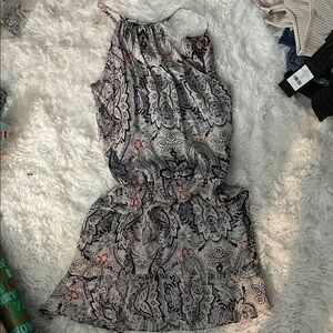 Parker Paisley Mini Dress - Black and Pink